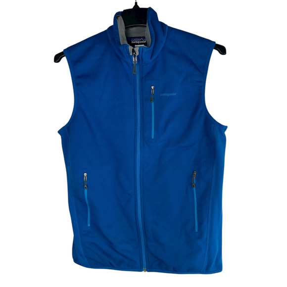 *Flawed* Patagonia Piton Hybrid Polartec Fleece Vest Men's Large Blue Full ZIp - Picture 14 of 14